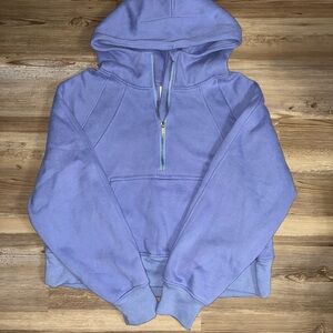 Purple Cropped Hoodie